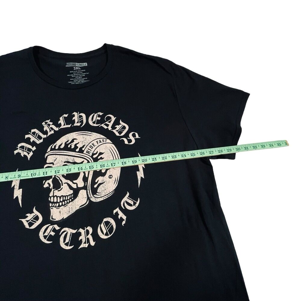 Thirty Single Men's Black Death Graphic T Shirt Men's Short Sleeve SZ/ 3XL - Picture 2 of 9